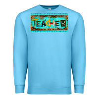 Ocean Blue teacher license plate Premium Sweatshirt - BarkalooDesign