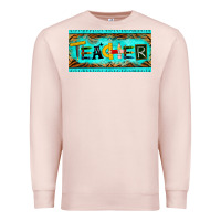 Pale Pink teacher license plate Premium Sweatshirt - BarkalooDesign