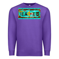Purple teacher license plate Premium Sweatshirt - BarkalooDesign