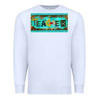 White teacher license plate Premium Sweatshirt - BarkalooDesign
