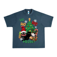 Midnight Navy ho ho ho meow Urban Heavy Tee - CowGirlArtShop