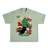 Oil Green ho ho ho meow Urban Heavy Tee - CowGirlArtShop