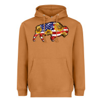 Meerkat bison amerıcan flag Heavyweight Hoodie - BarkalooDesign