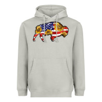 Moon Dust bison amerıcan flag Heavyweight Hoodie - BarkalooDesign