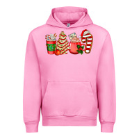 Fuchsia Pink christmas tree cake and coffee cups ado Urban Hoodie - AdoDesignShop