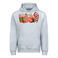 Heather Grey christmas tree cake and coffee cups ado Urban Hoodie - AdoDesignShop