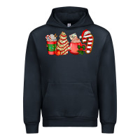 Navy christmas tree cake and coffee cups ado Urban Hoodie - AdoDesignShop
