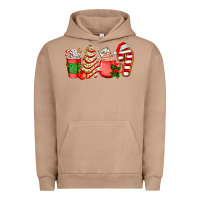 Pigment Burro christmas tree cake and coffee cups ado Urban Hoodie - AdoDesignShop