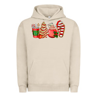 Pigment French Oak christmas tree cake and coffee cups ado Urban Hoodie - AdoDesignShop