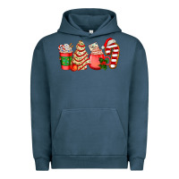 Pigment Midnight Navy christmas tree cake and coffee cups ado Urban Hoodie - AdoDesignShop