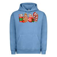 Pigment Pebble Blue christmas tree cake and coffee cups ado Urban Hoodie - AdoDesignShop