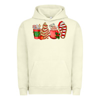 Pigment Pistachio christmas tree cake and coffee cups ado Urban Hoodie - AdoDesignShop