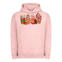 Pigment Salmon christmas tree cake and coffee cups ado Urban Hoodie - AdoDesignShop