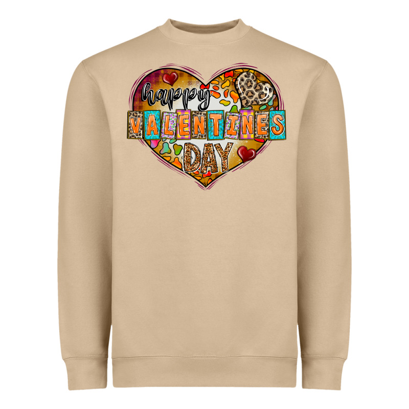 Happy Valentınes Day Heavyweight Sweatshirt by CowhideDigitalArt | Teevron