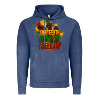 Vintage Denim Juneteenth celebrate freedom Vintage Hoodie - HowdyJamesFarm