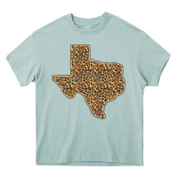Arona Western Texas Map Leopard Pattern Heavy Core Tee - Bettercallsaul