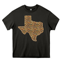 Asphalt Western Texas Map Leopard Pattern Heavy Core Tee - Bettercallsaul