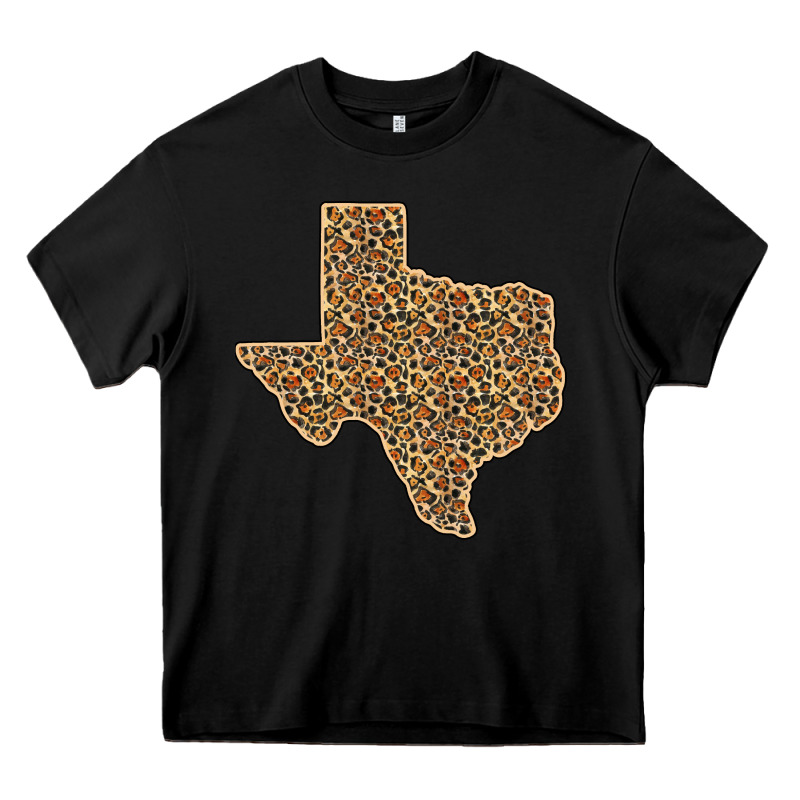 Western Texas Map Leopard Pattern Heavy Core Tee by Bettercallsaul | Teevron