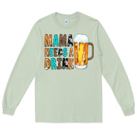 Matcha Mama Needs a Drink Long Sleeve Tee - CowCowDesign