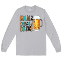 Moon Dust Mama Needs a Drink Long Sleeve Tee - CowCowDesign