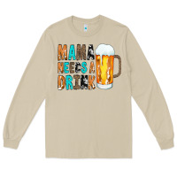 Mushroom Mama Needs a Drink Long Sleeve Tee - CowCowDesign