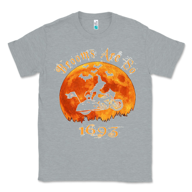 Halloween Witch On Motorcycle Cat & Moon Salem Witch Trials Premium Classic Tee by trangStudio | Teevron