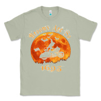 Matcha Halloween Witch On Motorcycle Cat & Moon Salem Witch Trials Premium Classic Tee - trangStudio