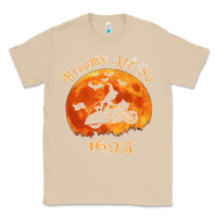 Mushroom Halloween Witch On Motorcycle Cat & Moon Salem Witch Trials Premium Classic Tee - trangStudio