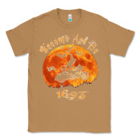 Toasted Coconut Halloween Witch On Motorcycle Cat & Moon Salem Witch Trials Premium Classic Tee - trangStudio