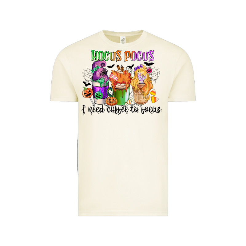 Hocus Pocus I Need Coffee To Focus Vintage Tee by CowGirlArtShop | Teevron