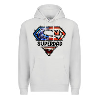 Dove Grey American Super Dad Premium Hoodie - LillyAllenDesigns