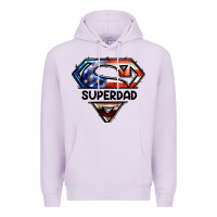 Lilac American Super Dad Premium Hoodie - LillyAllenDesigns