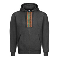 Charcoal Heather Fall Pattern Zipper Hoodie - Artiststas
