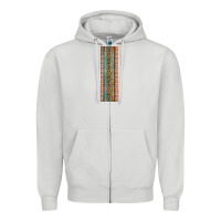 Dove Grey Fall Pattern Zipper Hoodie - Artiststas