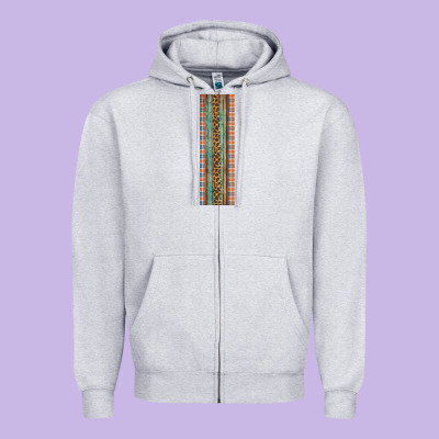Fall Pattern Zipper Hoodie Designed By Artiststas