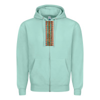 Seafoam Fall Pattern Zipper Hoodie - Artiststas