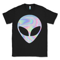 Black Alien Head Colorful Laser Ufo Sighting Believe Area 51 Classic Tee - trangStudio