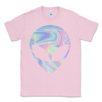 Bubblegum Pink Alien Head Colorful Laser Ufo Sighting Believe Area 51 Classic Tee - trangStudio