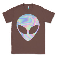 Chestnut Alien Head Colorful Laser Ufo Sighting Believe Area 51 Classic Tee - trangStudio