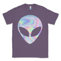 Lavender Alien Head Colorful Laser Ufo Sighting Believe Area 51 Classic Tee - trangStudio