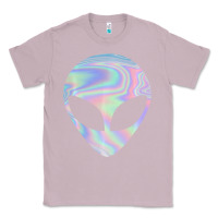 Lilac Alien Head Colorful Laser Ufo Sighting Believe Area 51 Classic Tee - trangStudio