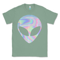 Sage Alien Head Colorful Laser Ufo Sighting Believe Area 51 Classic Tee - trangStudio