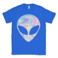True Royal Alien Head Colorful Laser Ufo Sighting Believe Area 51 Classic Tee - trangStudio