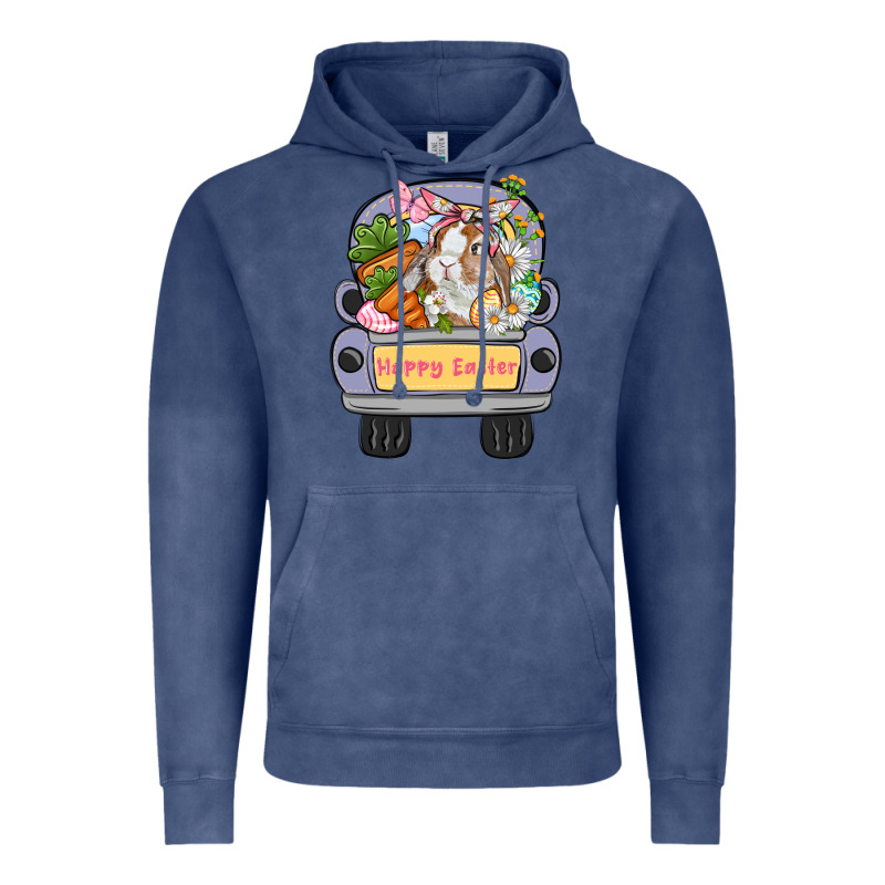 Happy Easter Bunny Truck Easter Day Vintage Hoodie by CowGirlArtShop | Teevron
