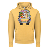 Vintage Mustard Happy Easter bunny truck Easter Day Vintage Hoodie - CowGirlArtShop