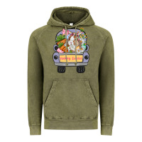 Vintage Olive Happy Easter bunny truck Easter Day Vintage Hoodie - CowGirlArtShop