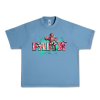 Pebble Blue faith breast cancer Urban Heavy Tee - CowGirlArtShop