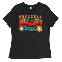 Baseball Is My Favorite Season Ladies Tee | Teevron