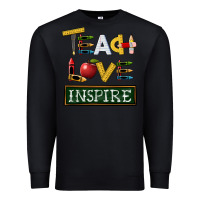 Black teach love inspire Premium Sweatshirt - BarkalooDesign