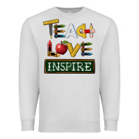 Dove Grey teach love inspire Premium Sweatshirt - BarkalooDesign